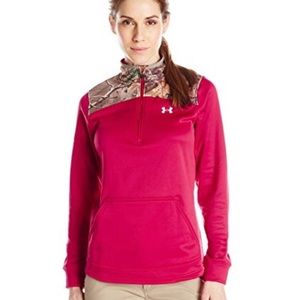 Under Armour L Pink Fleece 1/4 with Realtree